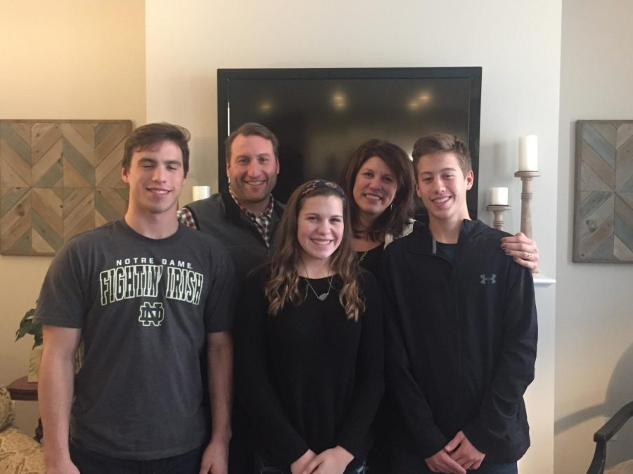 Emma, Joe, and Charlie Moore with their family on Thanksgiving day.