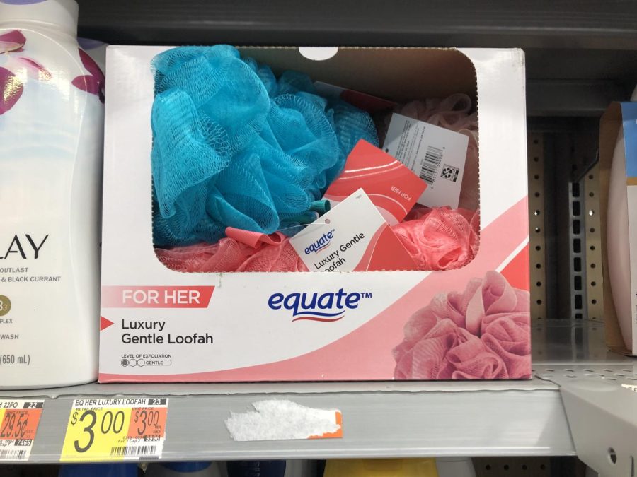 Equate’s loofahs “for her” are priced at $3.00.