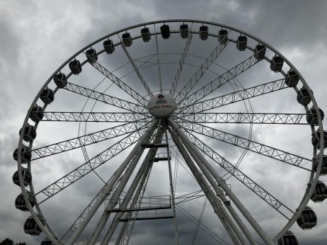 This is the biggest Ferris Wheel at the Indy State fair. Though it was cloudy, the picture still shows off just how big it was.