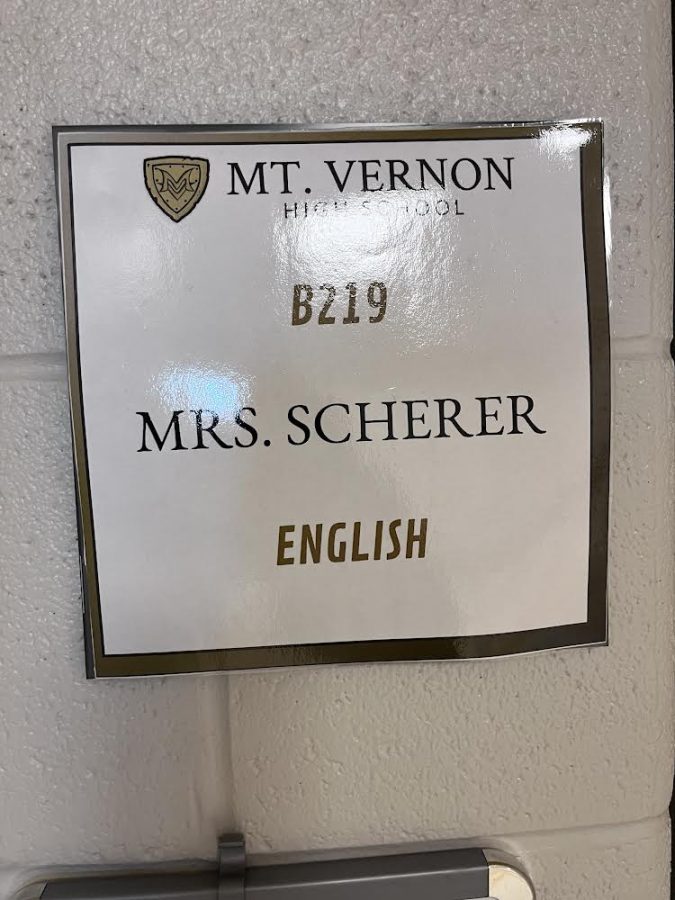 Mrs. Scherer taught as an English teacher in room B219. 
