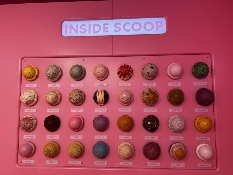An interactive display of ice cream flavors around the world.
