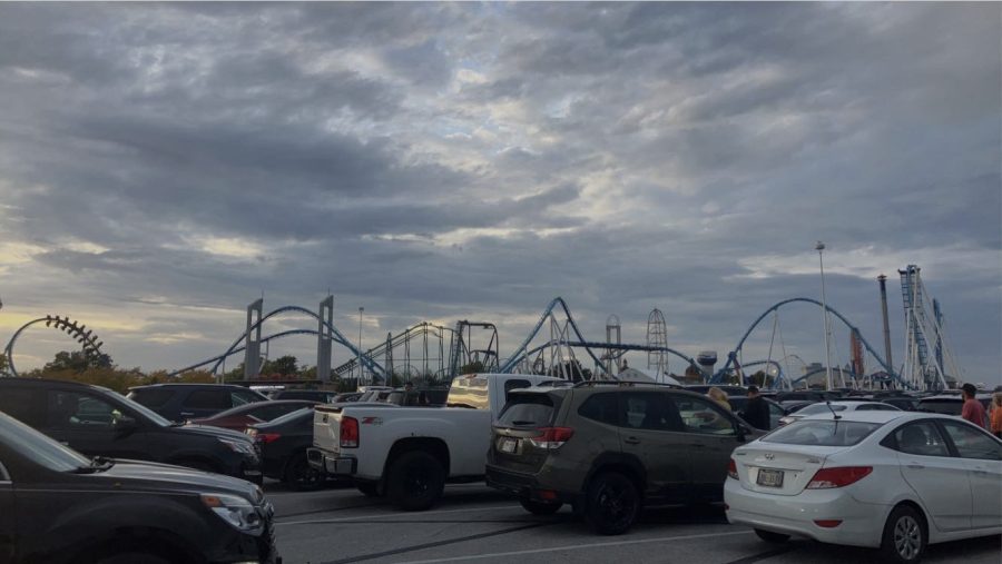 Picture of roller coasters at Cedar Point.