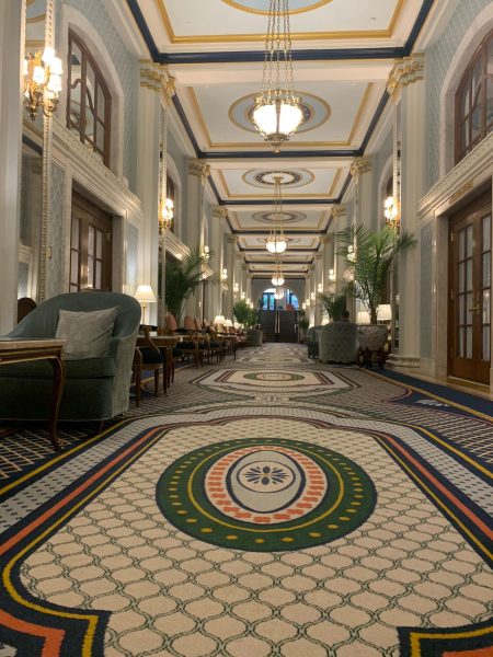  The hallway in the hotel leads to rooms where meetings or conventions can be held, as well as weddings, funerals, and other such events.
