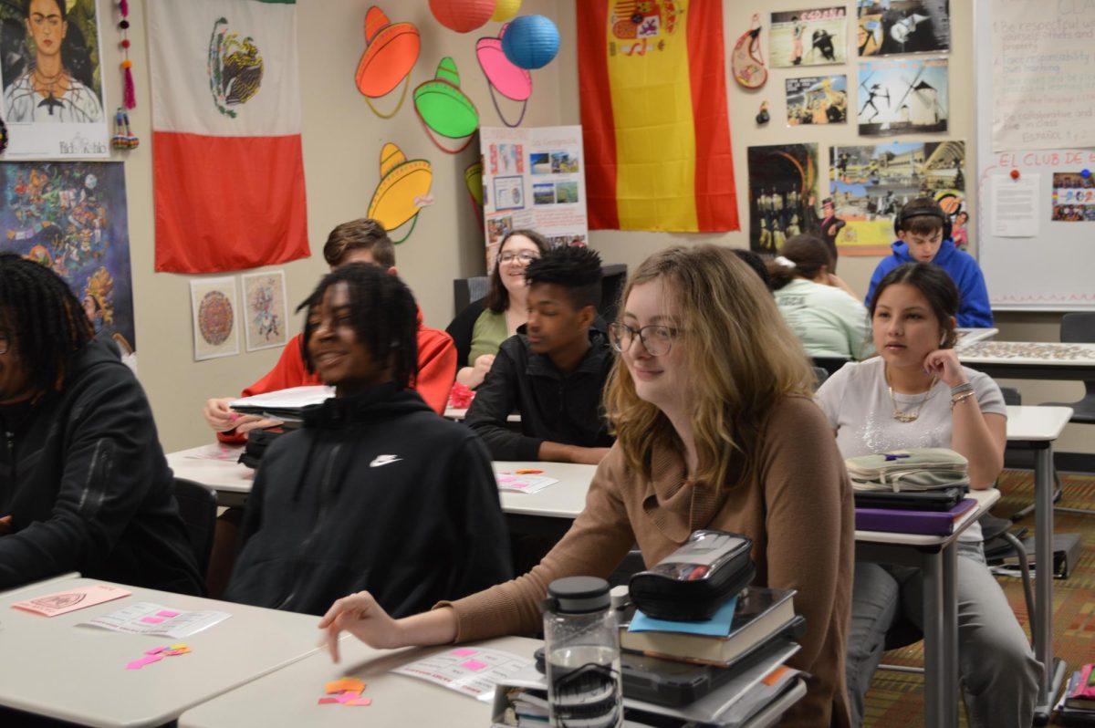 On Monday, students participated  in a game of la loteria set up by Mt Vernon’s Spanish Club. 
