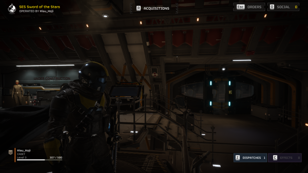 In between battles, players can hang out on their ship while preparing for another dive.