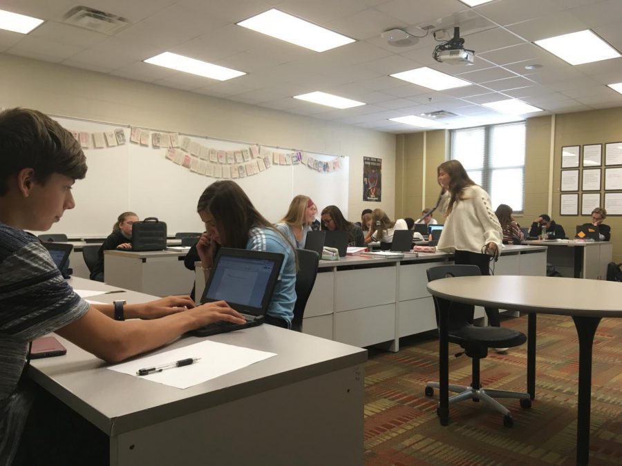 Students in a classroom