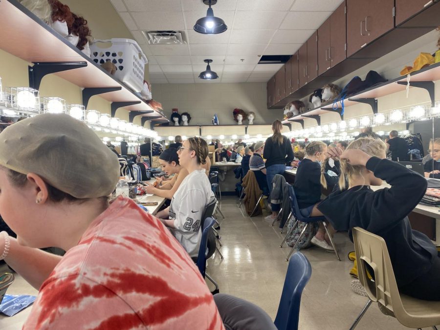 Girls' Dressing room getting ready