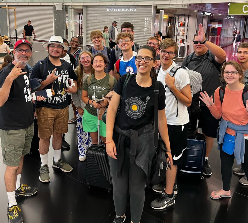 Standing in the airport together