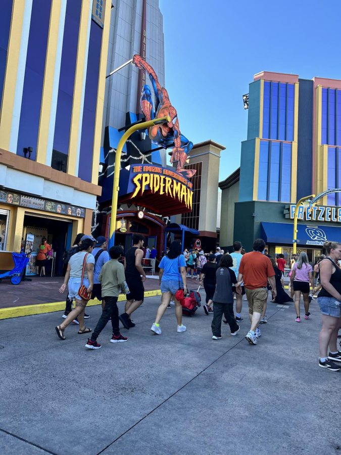 The Spider-Man ride at Universal Studios Florida is an interactive, 3D ride.
