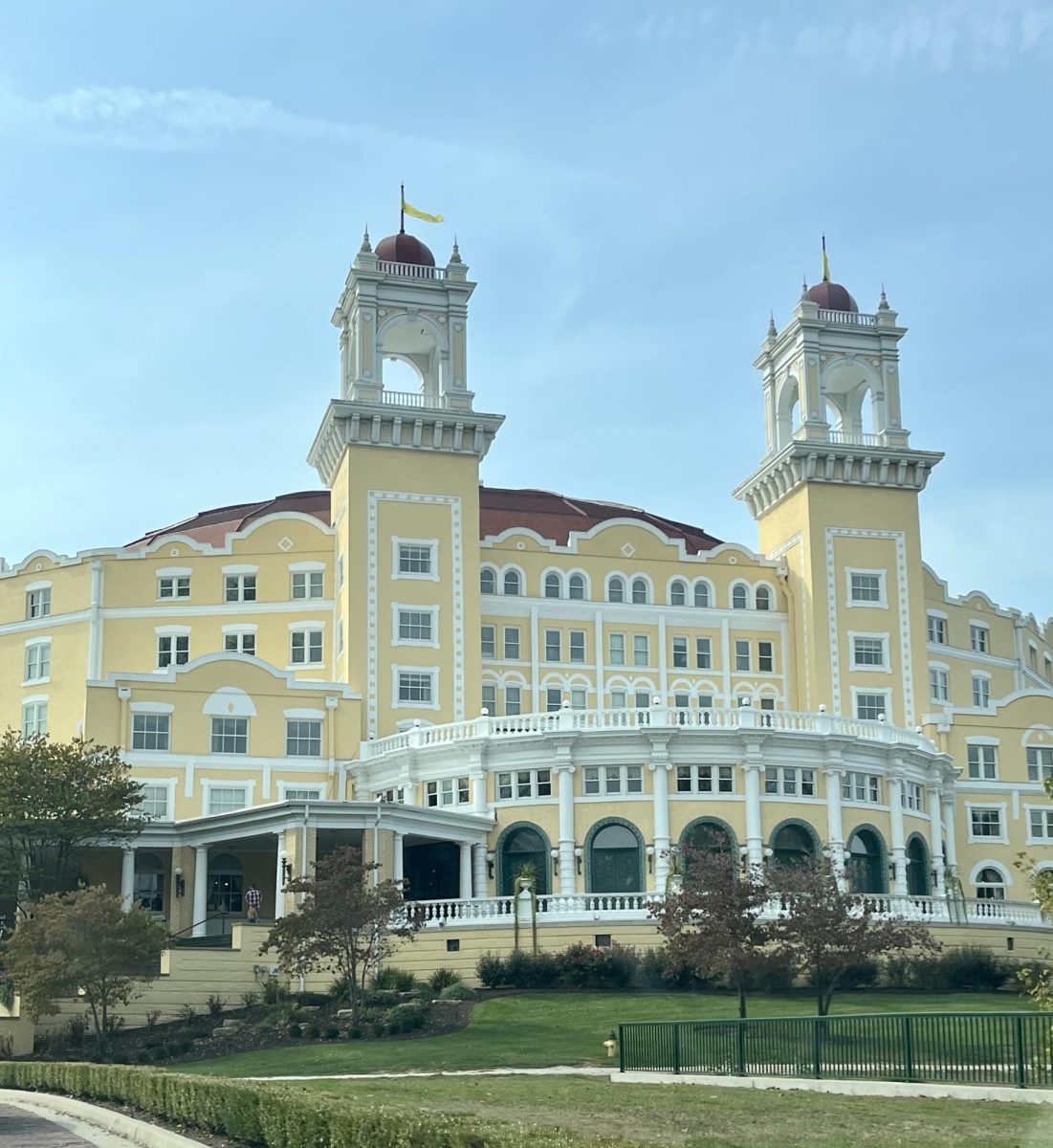 The West Baden Hotel is a historical building in French Lick, Indiana. This hotel was originally built in 1845. However, throughout the years, it has gone through many renovations and rebuilds. After being closed for 75 years, it was renovated in 2006. The roof and some sections of the building are currently being fixed after the hotel was hit by a strong hail storm in 2023. 
