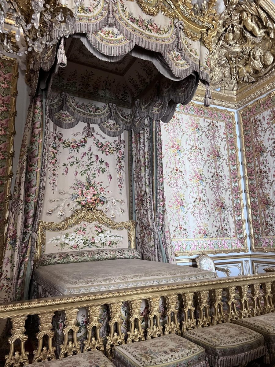 Marie Antoinette’s decadent room in the Versailles palace.